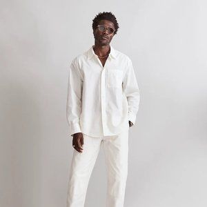Madewell Men's White Casual Button Down Shirt